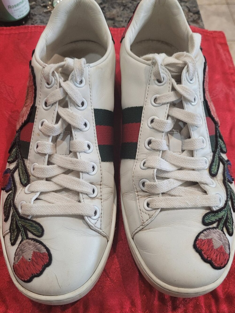 GUCCI Womens Floral Sneakers 35.5